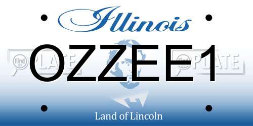OZZEE1 Illinois License Plate