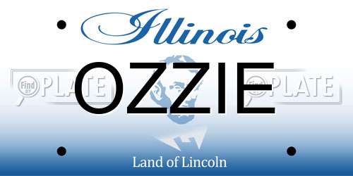 OZZIE Illinois License Plate