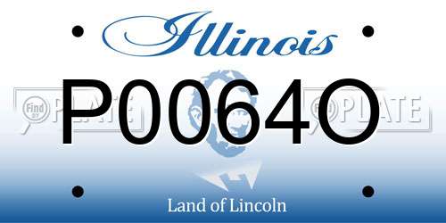 P0064O Illinois License Plate