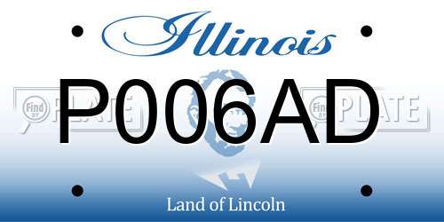 P006AD Illinois License Plate