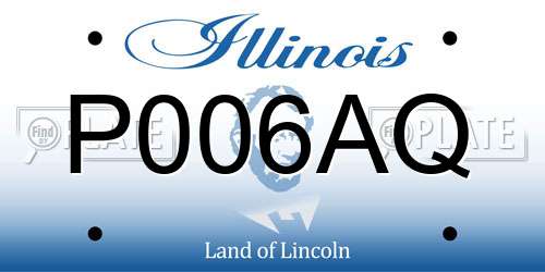 P006AQ Illinois License Plate