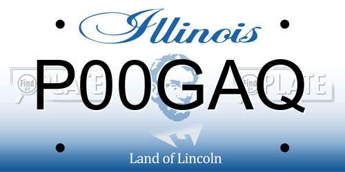 P00GAQ Illinois License Plate