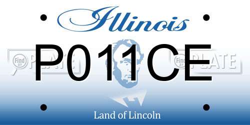 P011CE Illinois License Plate