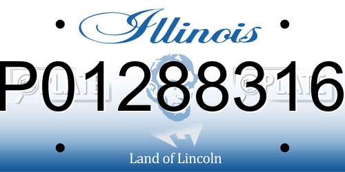 P01288316 Illinois License Plate