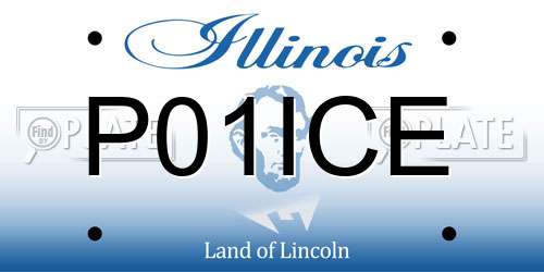 P01ICE Illinois License Plate