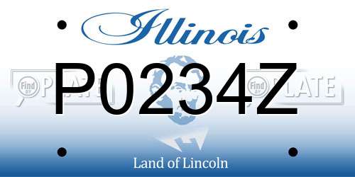 P0234Z Illinois License Plate