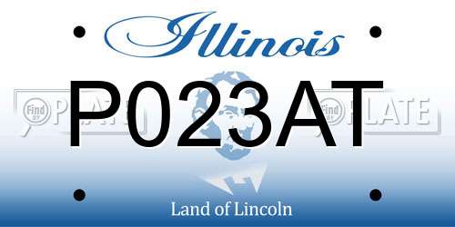 P023AT Illinois License Plate