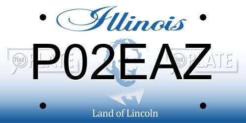 P02EAZ Illinois License Plate