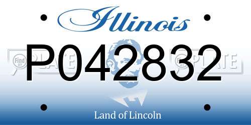 P042832 Illinois License Plate