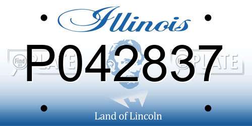 P042837 Illinois License Plate
