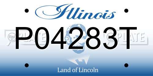 P04283T Illinois License Plate