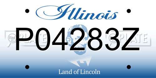 P04283Z Illinois License Plate