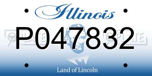 P047832 Illinois License Plate