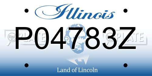 P04783Z Illinois License Plate