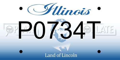 P0734T Illinois License Plate