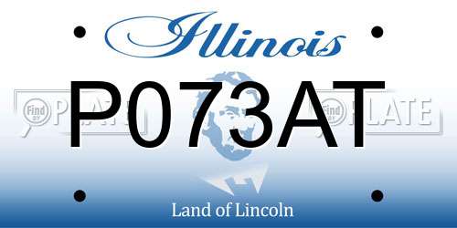 P073AT Illinois License Plate