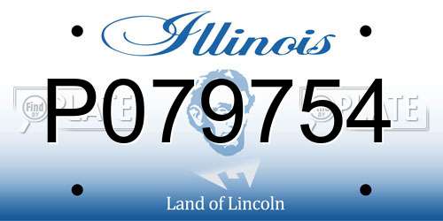 P079754 Illinois License Plate