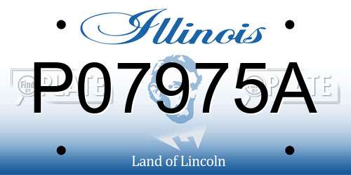 P07975A Illinois License Plate