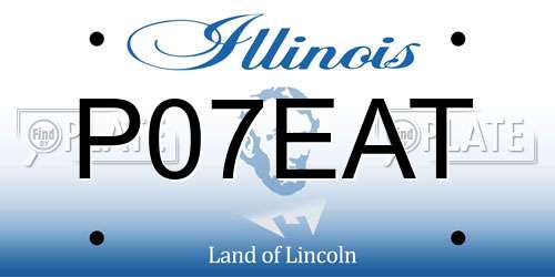 P07EAT Illinois License Plate