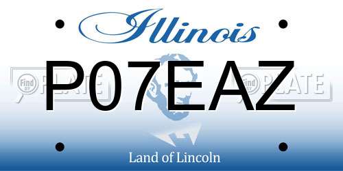 P07EAZ Illinois License Plate