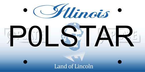 P0LSTAR Illinois License Plate