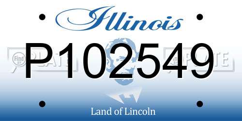 P102549 Illinois License Plate