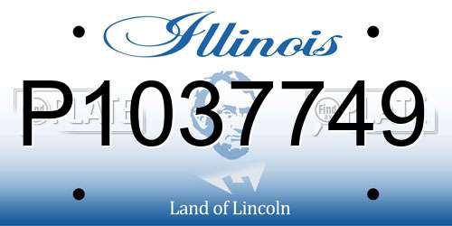 P1037749 Illinois License Plate