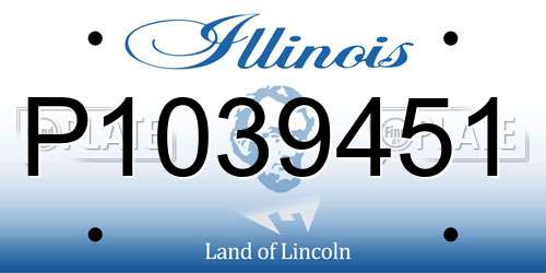 P1039451 Illinois License Plate
