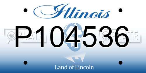 P104536 Illinois License Plate