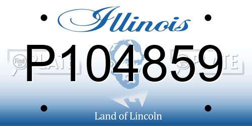 P104859 Illinois License Plate