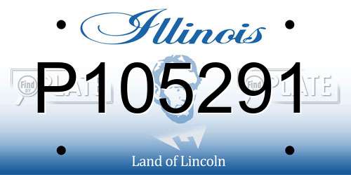 P105291 Illinois License Plate