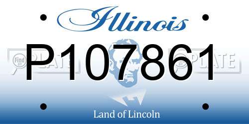 P107861 Illinois License Plate