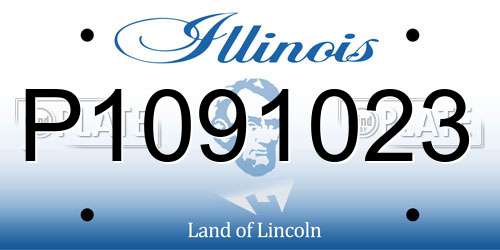 P1091023 Illinois License Plate
