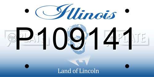 P109141 Illinois License Plate