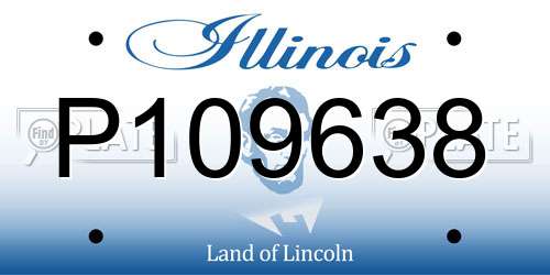 P109638 Illinois License Plate