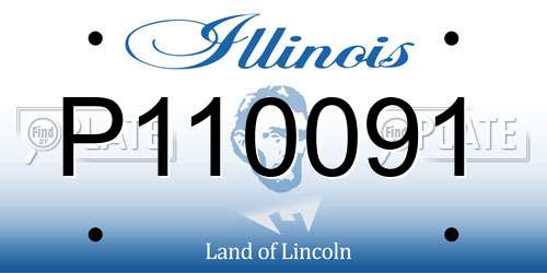 P110091 Illinois License Plate