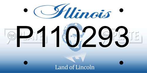 P110293 Illinois License Plate