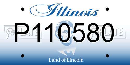 P110580 Illinois License Plate