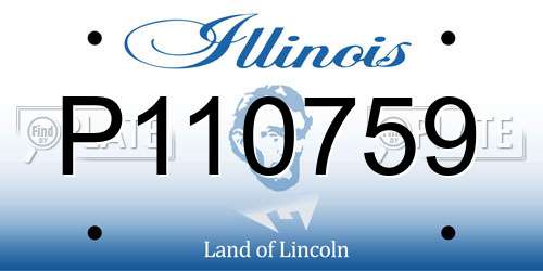 P110759 Illinois License Plate
