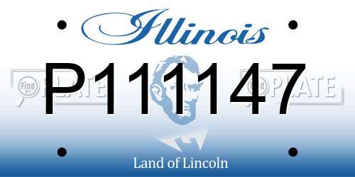 P111147 Illinois License Plate