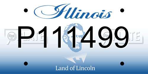 P111499 Illinois License Plate