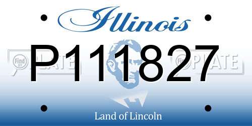 P111827 Illinois License Plate