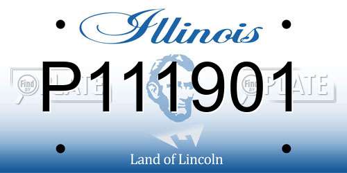 P111901 Illinois License Plate