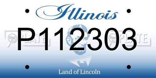 P112303 Illinois License Plate