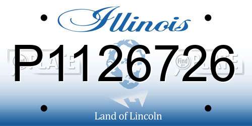 P1126726 Illinois License Plate