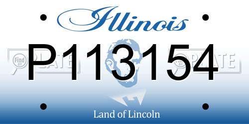 P113154 Illinois License Plate