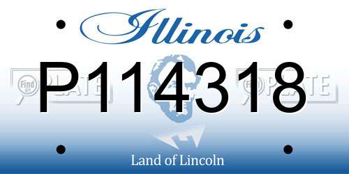 P114318 Illinois License Plate
