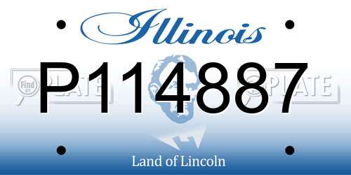 P114887 Illinois License Plate