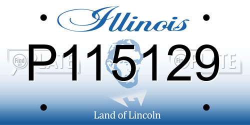 P115129 Illinois License Plate