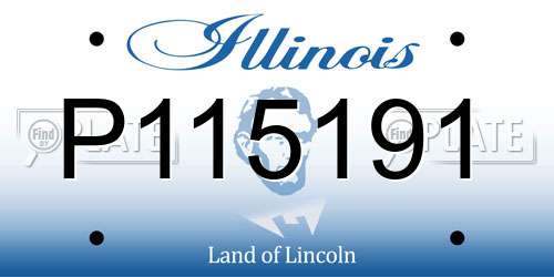 P115191 Illinois License Plate
